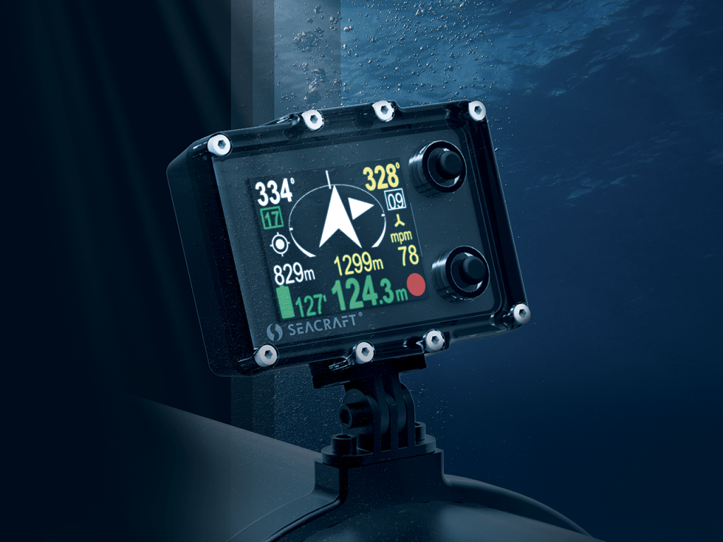 Front view of the Seacraft ENC3 navigation console